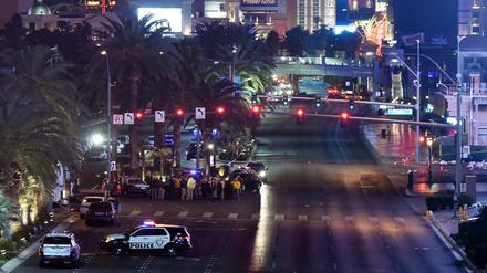 Die Unfallstelle in Las Vegas. Hier ist eine Frau absichtlich in eine Gruppe Fußgänger gefahren, wobei eine Person getötet wurde. 