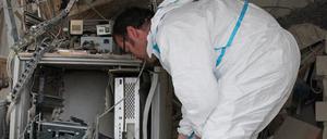 In NRW wurden in den vergangenen Monaten mehr als 60 Geldautomaten gesprengt - hier in Nottuln-Darup (Kreis Coesfeld).