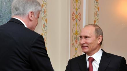 Im Februar will CSU-Chef Horst Seehofer (links) den russischen Präsidenten Wladimir Putin in Moskau treffen - wie hier im Jahr 2011. 