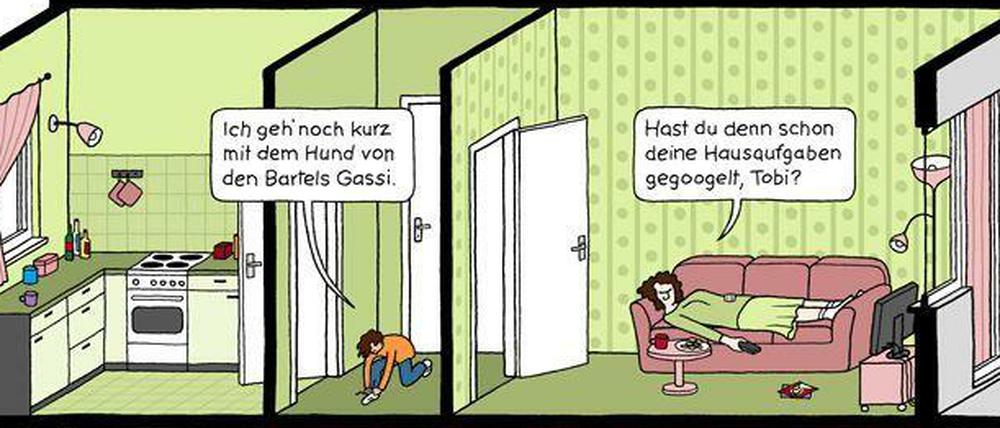 Das pralle Leben: Drei Etagen aus Katharina Greves Hochhaus.