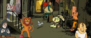 Spielwiese. Das Jubiläumsposter von Mawil und Comic-Kollegen - für die Komplettansicht bitte auf das Lupensymbol klicken.