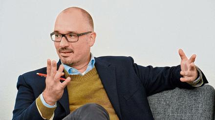 Der Schöneberger. Jan Stöß, 42, ist seit 2012 Landesvorsitzender der Berliner SPD, die rund 17 000 Mitglieder hat. 