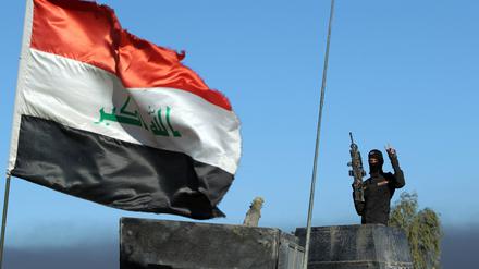 Ein irakischer Soldat in Ramadi. Die Stadt wird hauptsächlich vom IS kontrolliert.