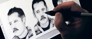 Unter Verdacht. Zeichner entwerfen nach Zeugenaussagen Phantombilder.