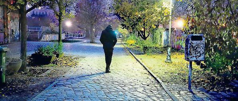 Die Regel und die Ausnahme. Ein gut ausgeleuchteter Park? Da muss man in Berlin lange suchen.