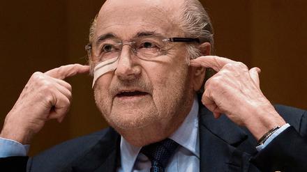 Joseph 'Sepp' Blatter, bei seiner Pressekonferenz am Montag.