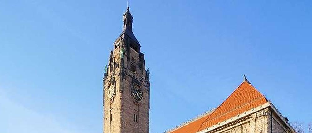 Blick aufs Rathaus Charlottenburg.