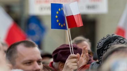 Demonstration gegen die neue Regierung.