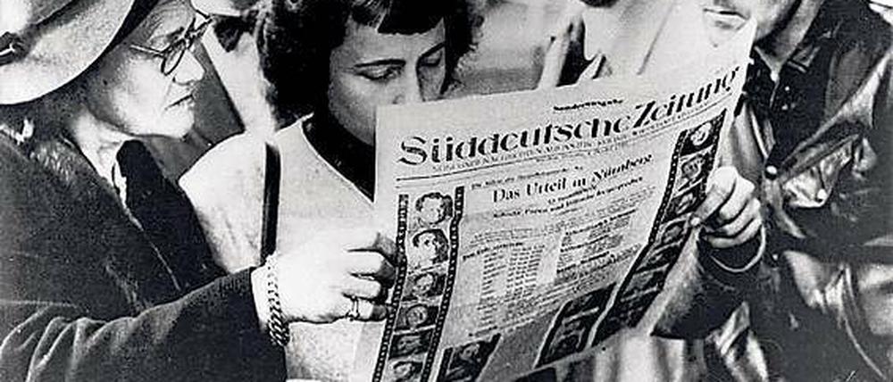 1. Oktober 1946: Sonderausgabe der "SZ" zum Ende der Nürnberger Prozesse.
