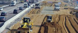 Baustelle auf der A8 in Bayern. Die Länder wollen die Planungshoheit nicht an den Bund abtreten.