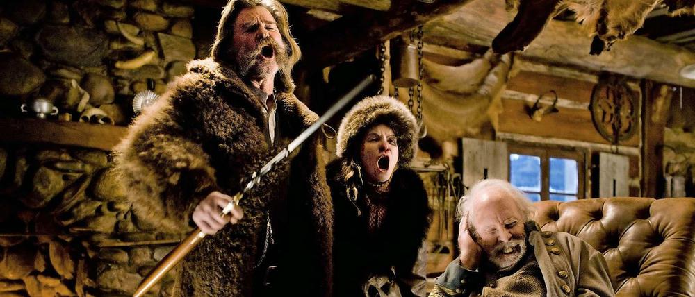 Das wird ein Knaller. Quentin Tarantinos "The Hateful 8", unter anderem mit Kurt Russell (l.), Jennifer Jason Leigh und Bruce Dern, gehört zu den Oscar-Anwärtern 2016. In den deutschen Kinos startet er Ende Januar.