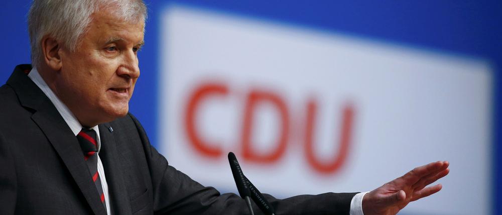 Selbstbewusst, aber versöhnlich. CSU-Chef Horst Seehofer beim Parteitag der Schwesterpartei in Karlsruhe.