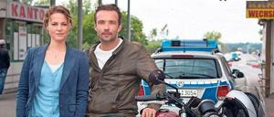 Neue Kollegen: Olga Lenski (Maria Simon) und Adam Raczek (Lucas Gregorowicz) müssen in ihrem ersten Fall den Tod eines Studenten aufklären. Foto: RBB