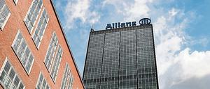 Blick auf die Treptowers, der bisherige Firmensitz der Versicherung Allianz.