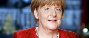 Kanzlerin Angela Merkel (CDU) bei ihrer Neujahrsansprache.