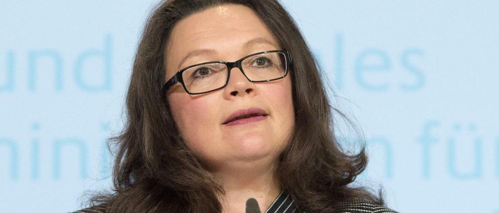 Andrea Nahles (SPD), Bundesministerin für Arbeit und Soziales, will den Sozialhilfe-Anspruch von EU-Bürgern einschränken