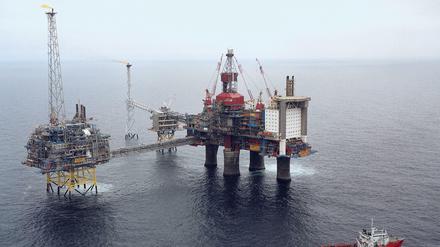 Es liegen einige Ölplattformen vor der Küste Norwegens. In diesem Bild aus dem Jahr 2008 ist die "Sleipner gas platform" zu sehen, etwa 250 Kilometer vor Norwegen. 