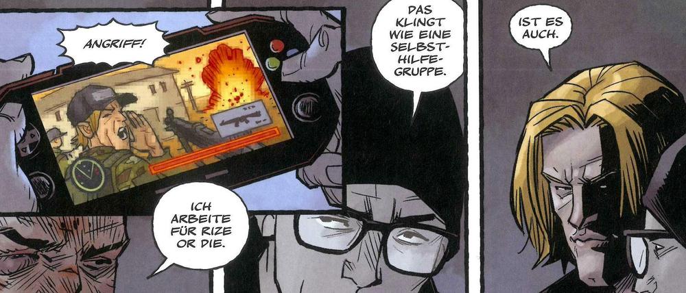 Kraftvoll-blutig. Eine der von Cameron Stewart gezeichneten Seiten.