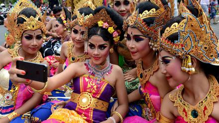 Neujahrsgrüße aus Bali in Indonesien.
