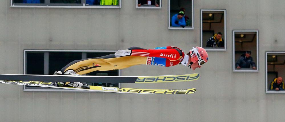 Severin Freund im Training in Garmisch-Partenkirchen. Die Quali ließ der Deutsche aus.