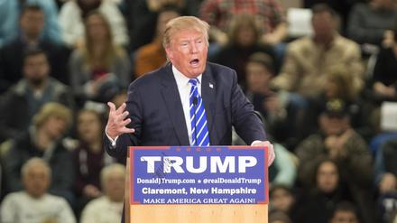 Donald Trump hält eine Rede an einer Universität in Clermond. 