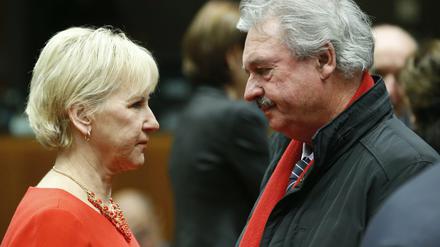 Luxemburgs Außenminister Jean Asselborn und seine schwedische Amtskollegin Margot Wallström.