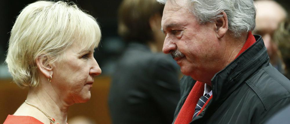 Luxemburgs Außenminister Jean Asselborn und seine schwedische Amtskollegin Margot Wallström.