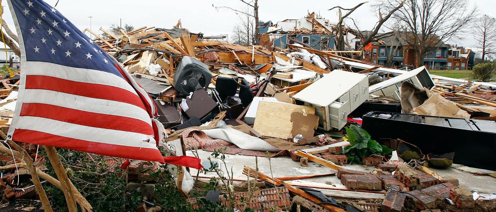 Tornados in Texas haben viele Häuser zerstört.