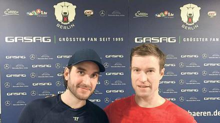 Freunde im Tor. Kevin Nastiuk (l.) und Petri Vehanen verstehen sich gut. 
