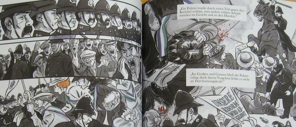 Harter Kampf: Zwei Seiten aus dem Buch.