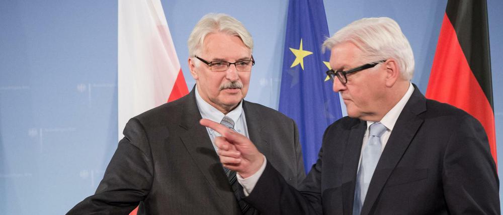 Richtungsstreit? Der polnische Außenminister Witold Waszczykowski (links) sagt über die Beziehungen zu Deutschland: "Wir sind auf einem guten Wege."