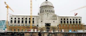 Langzeitdokumentation der Baustelle vom Stadtschloss und dem Humboldtforum auf dem Schloßplatz in Berlin-Mitte, aufgenommen am 8. Januar 2016. 