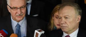 Der polnische Außenminister Witold Waszczykowski und der deutsche Botschafter in Polen, Rolf Nikel, trafen sich zum Gespräch. Zunächst war von einer formellen Einbestellung des Botschafters die Rede gewesen.