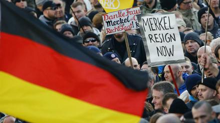 Pegida-Anhänger in Köln.