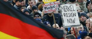 Pegida-Anhänger in Köln.