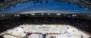 Beim Winter Derby in zwischen den Eislöwen Dresden und den Lausitzer Füchsen war das Drumherum fast wichtiger als der Sport.