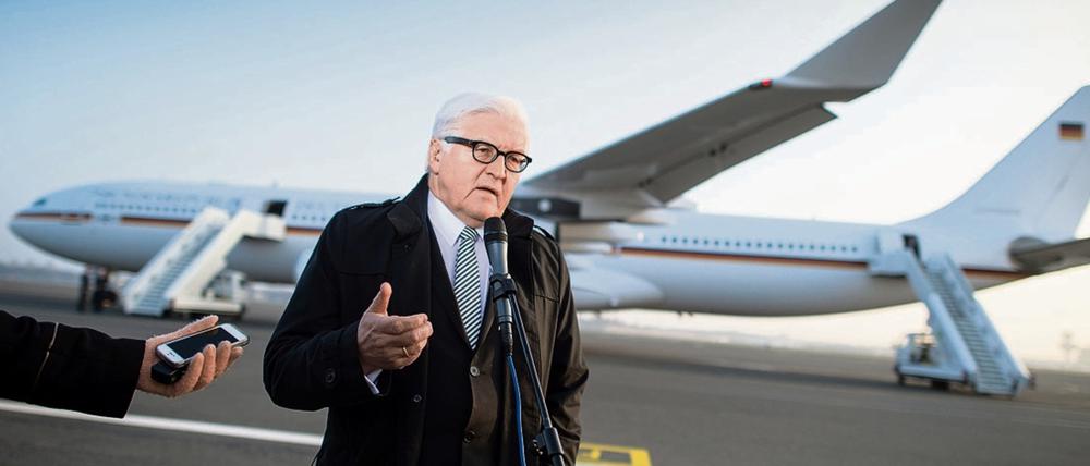 Außenminister Frank-Walter Steinmeier (SPD) wird in seinem Jahr als OSZE-Vorsitzender viel Krisendiplomatie im Ukraine-Konflikt betreiben müssen.