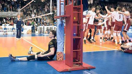 Bloß nicht hinsehen. Nationalspieler Lukas Kampa (links) bezeichnete das 2:3 gegen Polen als „schlimmste Niederlage meiner Karriere“. 