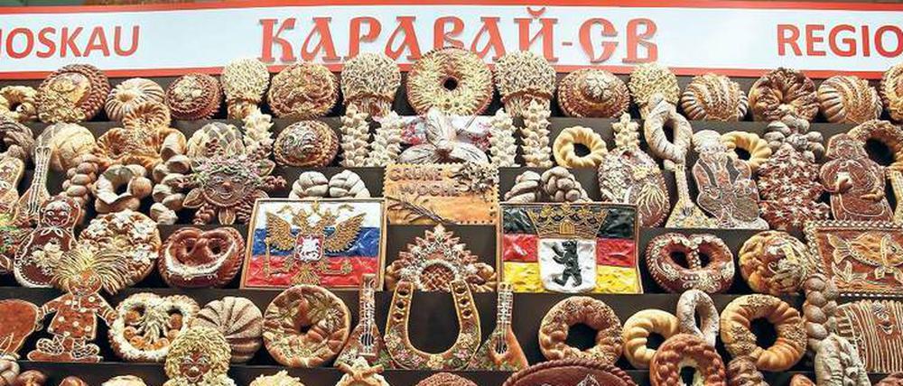 Russisch Brot. Im vergangenen Jahr war Russland der größte ausländische Aussteller auf der Grünen Woche. Doch in diesem Jahr werden Besucher die Rusland-Halle vergeblich suchen.