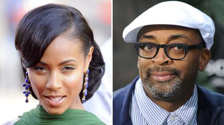 Schauspielerin Jada Pinkett Smith und Spike Lee protestieren gegen die Oscarnominierungen.