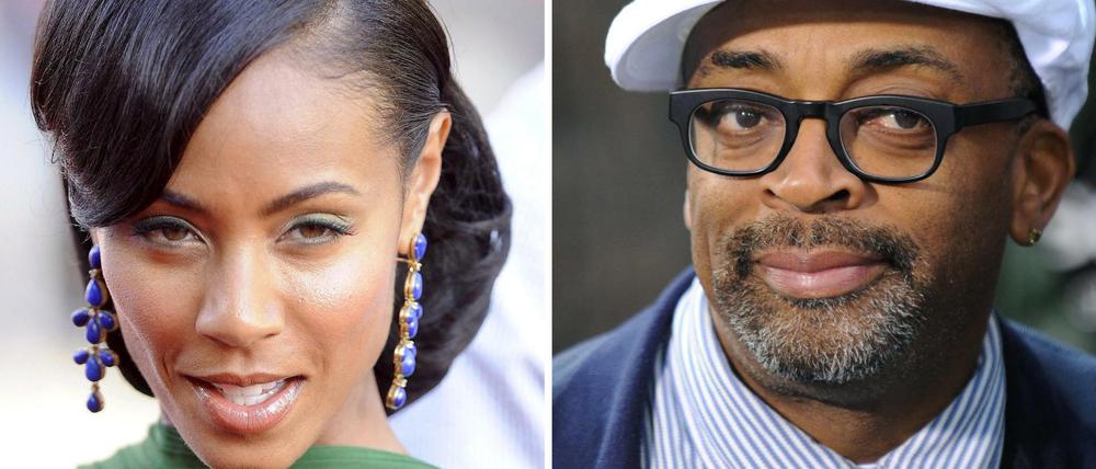 Schauspielerin Jada Pinkett Smith und Spike Lee protestieren gegen die Oscarnominierungen.