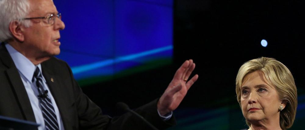 Die Kontrahenten bei den US-Demokraten: Hillary Clinton (rechts) und Bernie Sanders