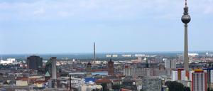 Die Skyline von Berlin. 