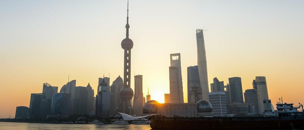 Die Skyline von Shanghai.