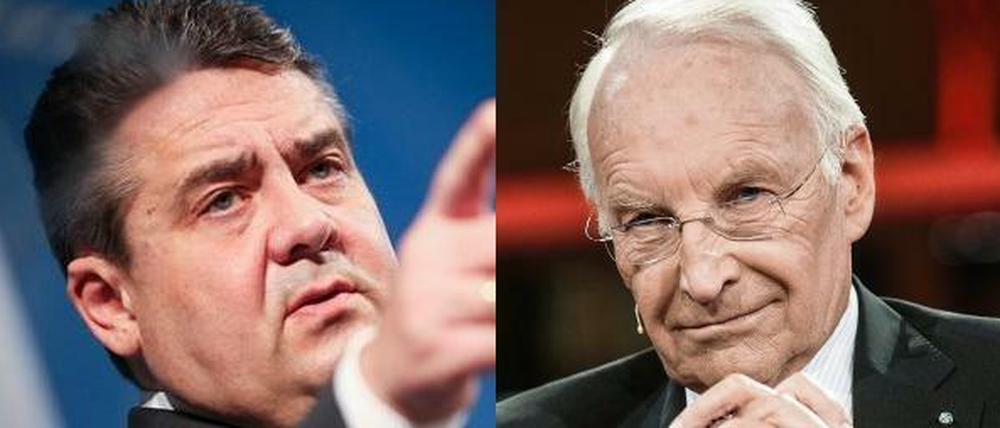 Druck von beiden Seiten: Sigmar Gabriel (links) und Edmund Stoiber.