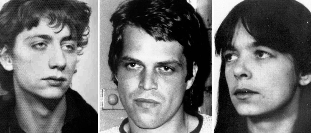 Die gesuchten Ex-RAF-Terroristen Burkhard Garweg (l-r), Ernst-Volker Wilhelm Staub und Daniela Klette.