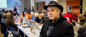 Der Spitzenkandidat der Piratenpartei für die bevorstehende Berliner Abgeordnetenhauswahl, Bruno Kramm.