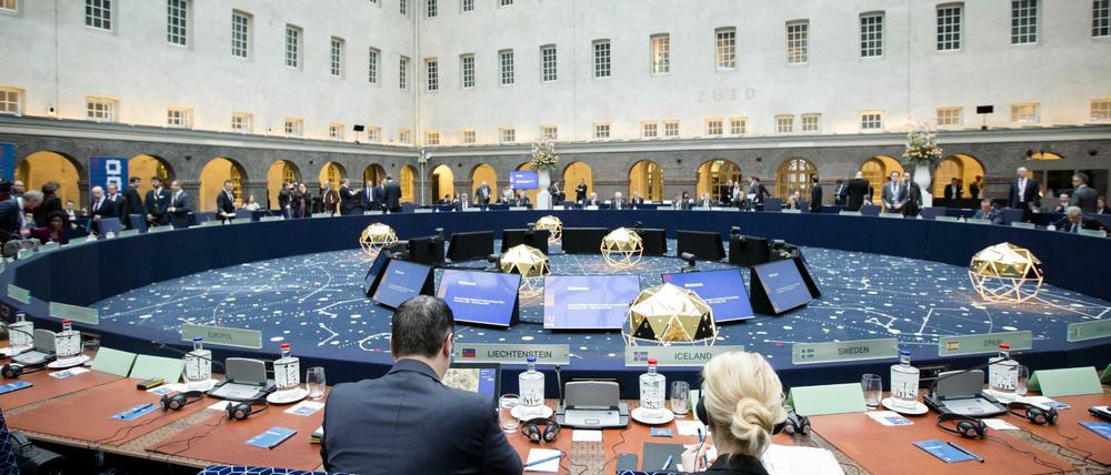 Die EU-Innenminister trafen sich im Amsterdamer Schifffahrtsmuseum informell, um über die Flüchtlingskrise zu sprechen. 