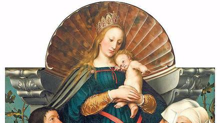 Hans Holbein d.J.: Die Madonna des Bürgermeisters Jakob Meyer zum Hasen, 1526/28 (Ausschnitt).
