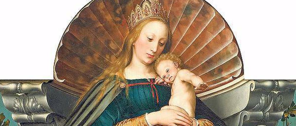 Hans Holbein d.J.: Die Madonna des Bürgermeisters Jakob Meyer zum Hasen, 1526/28 (Ausschnitt).
